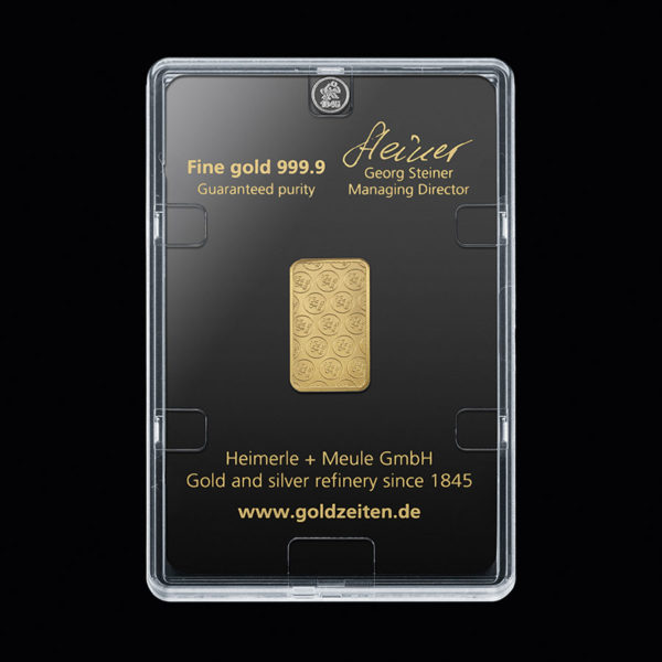 5 g Goldbarren, Heimerle + Meule (geprägt)